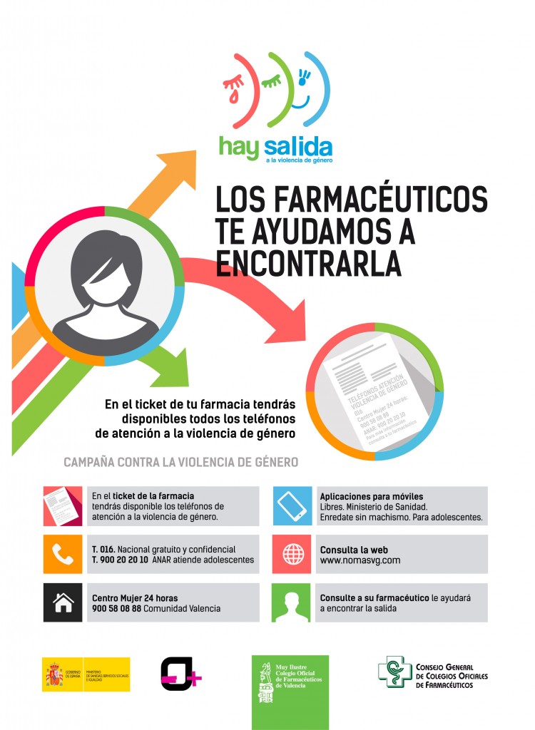 El Teléfono ANAR en una campaña de las farmacias de Valencia contra la Violencia de Género
