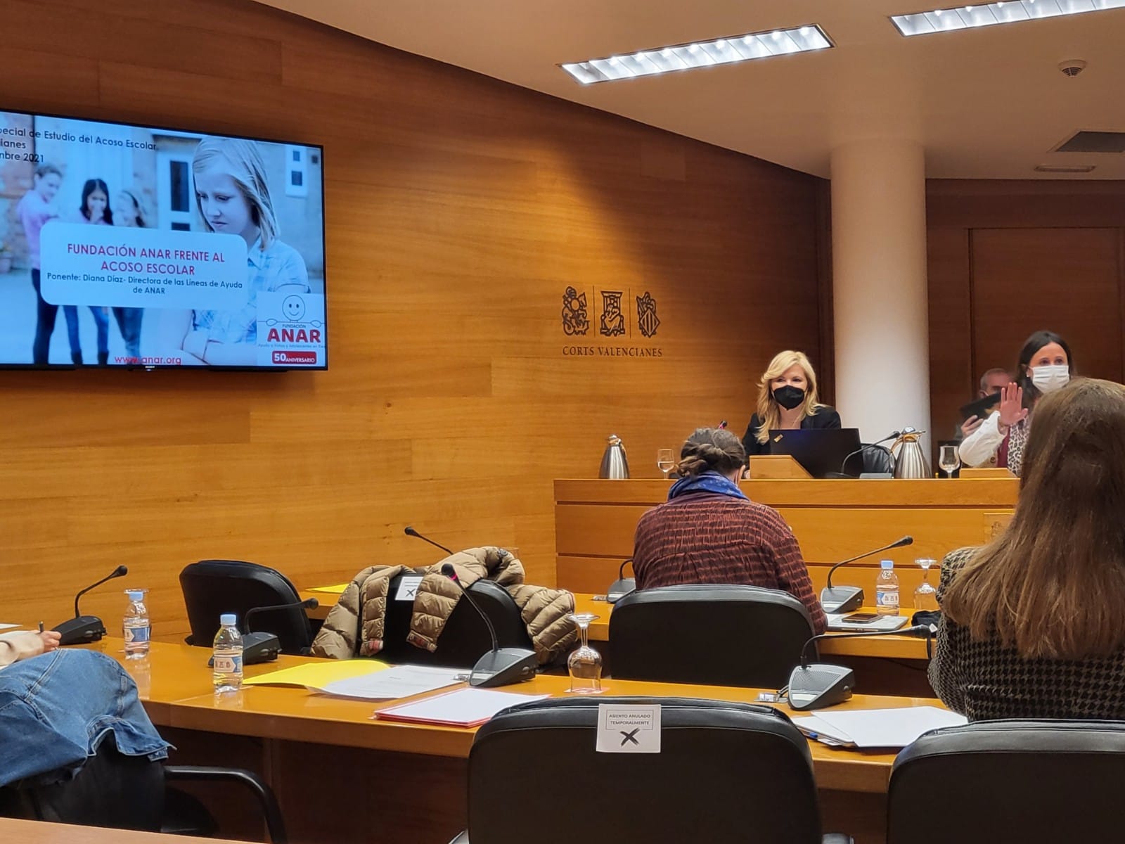 Fundación ANAR, llamada como experta en la Comisión Especial de Estudio del Acoso Escolar de las Cortes Valencianas