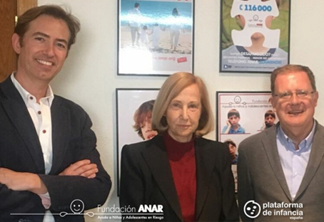 El presidente y el director de la Plataforma de Infancia visitan ANAR