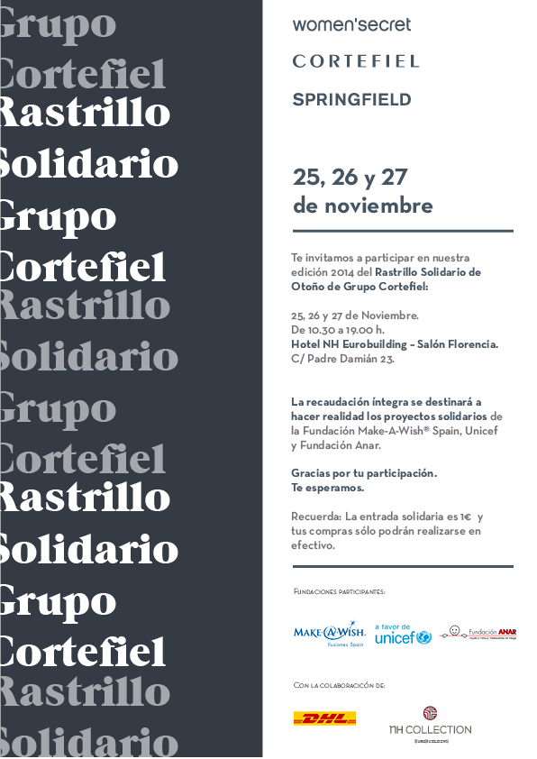 Rastrillo Solidario del Grupo Cortefiel