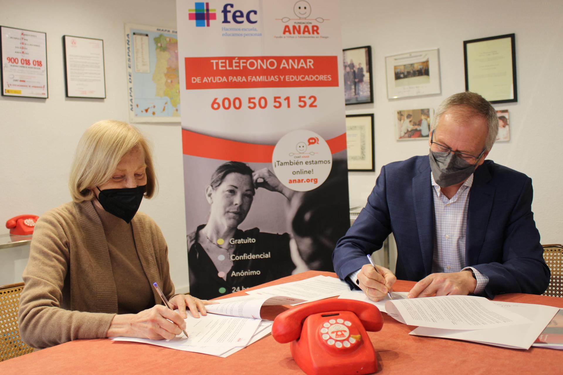 Fundación ANAR y Fundación Educación Católica se unen para visibilizar las Líneas de Ayuda y formar a alumnos, familias y docentes
